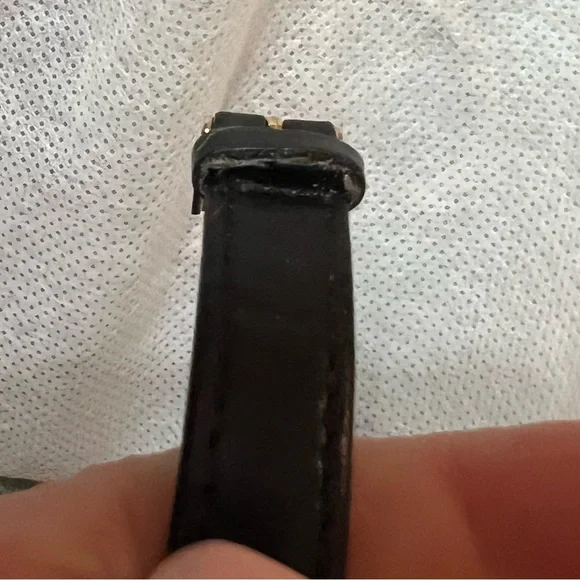 Vintage MIKIMOTO 5P Pearl Double Tour Wrap Bracelet Watch Black Leather Band - Picture 8 of 11